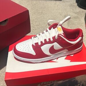 Nike Crimson and White Athletic Shoes